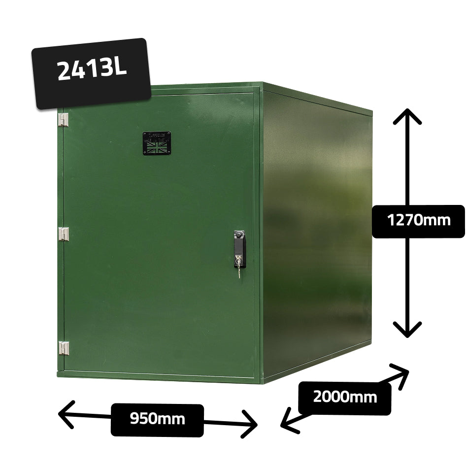 Tuffbox Bi-Bike Locker Outdoor Metal Bike Storage Shed for 2 Bikes