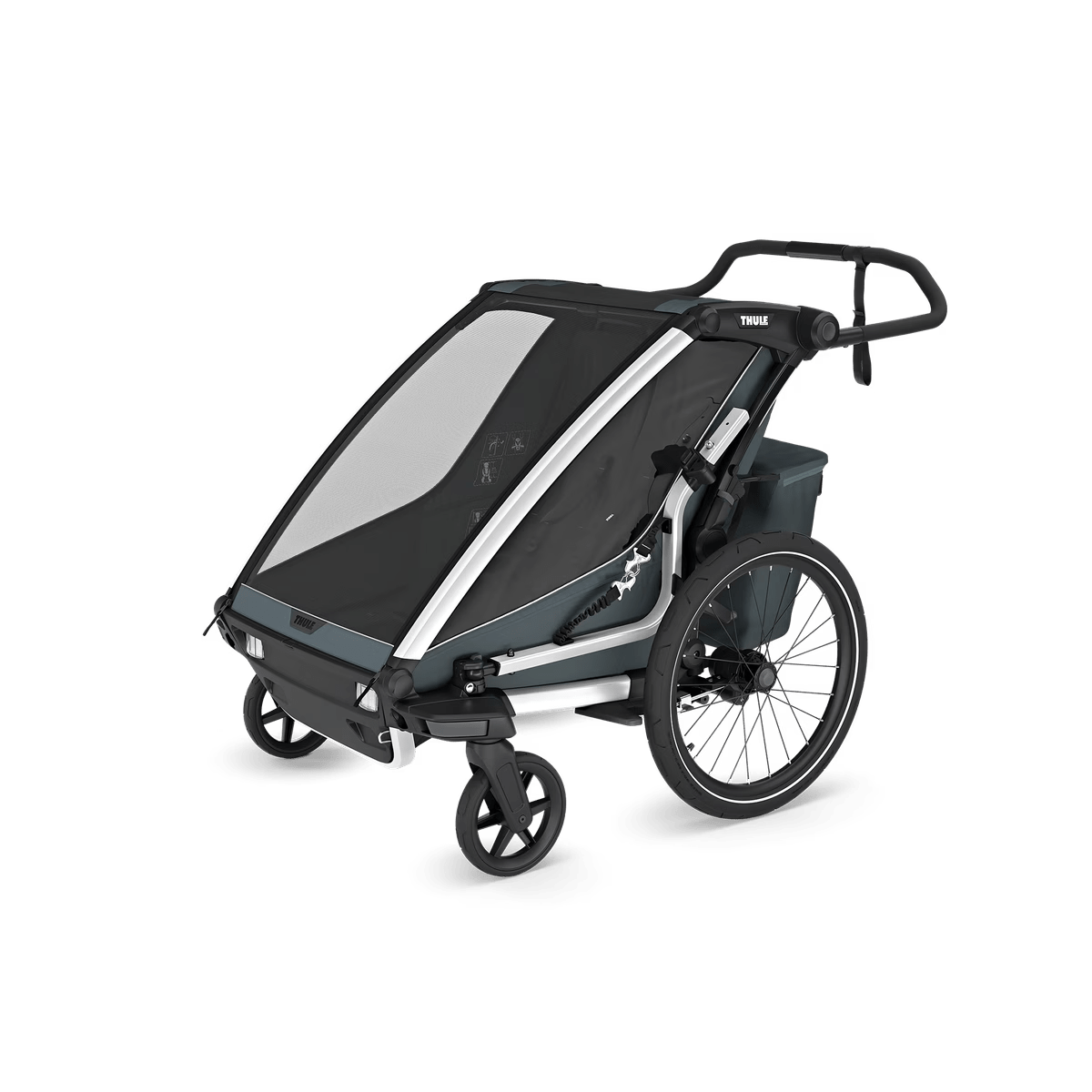 Thule Chariot Cross 2 Bike Trailer (Double) - Dark Slate